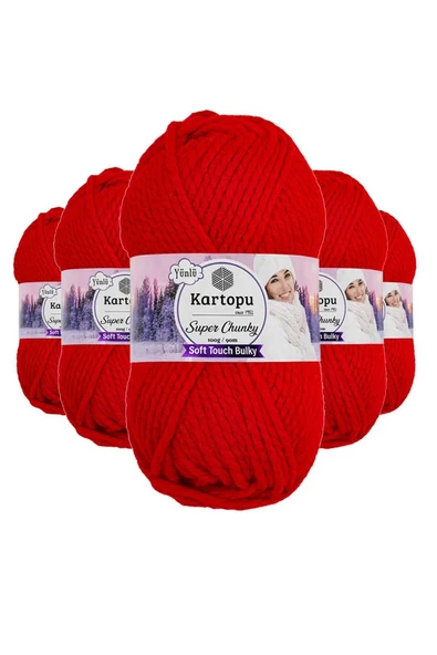 LitaeTrend 5 Adet Super Chunky Kalın Kışlık El Örgü Ipliği 100 Gr K160 ürün görseli