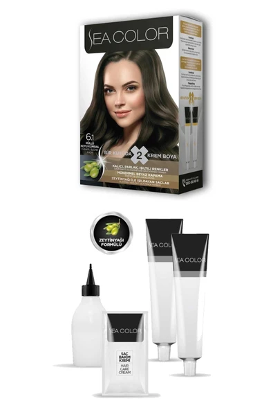 LitaeTrend 2X2 Tüp Krem Saç Boyası Seti Küllü Koyu Kumral No:6.1 - Resim 2