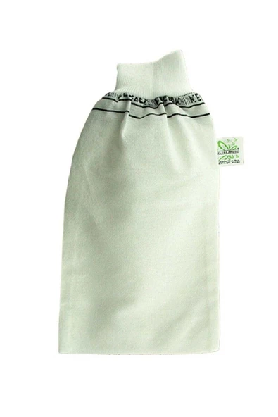 LitaeTrend Beyaz Banyo Hamam Kesesi Lastikli 25x17 Cm - 1