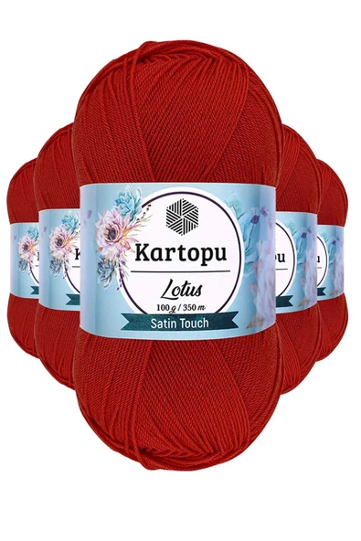 LitaeTrend 5 Adet Lotus Bikini Büstiyer Bluz Örgü İpi  K101 Nar Çiçeği ürün görseli 1