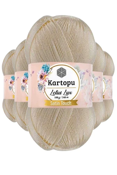 LitaeTrend 5 Adet Lotus Lux Bikini Büstiyer Bluz Simli Örgü İpi K025 Krem ürün görseli 1