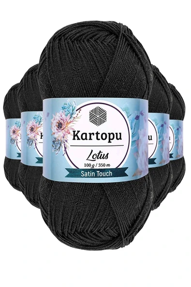 LitaeTrend 5 Adet Lotus Bikini Büstiyer Bluz Örgü İpi  K940 Siyah ürün görseli 1