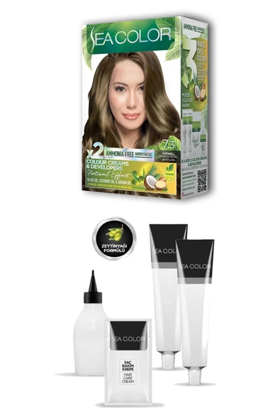 LitaeTrend 2X2 Tüp Krem Saç Boyası Seti Fındık Kabuğu No:7.3 - Resim 2