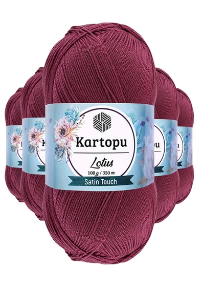 LitaeTrend 5 Adet Lotus Bikini Büstiyer Bluz Örgü İpi  K756 Begonvil ürün görseli 1