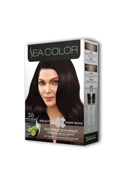 LitaeTrend 2 Tüp Krem Saç Boyası Seti Koyu Kahve No:3.0 ürün görseli 1