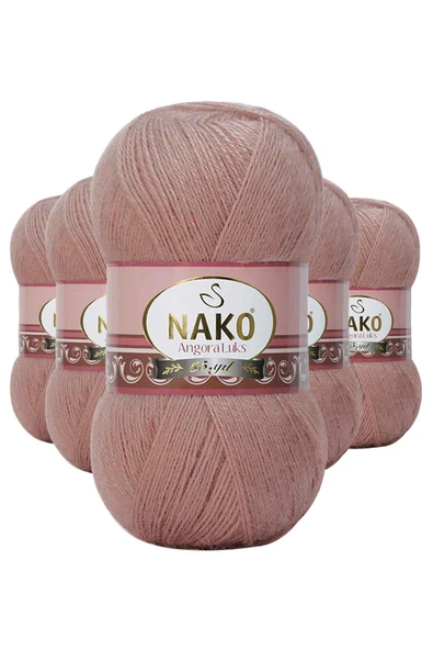 LitaeTrend 5 Adet Angora Lüks El Örgü İpi Bronz 11054 ürün görseli