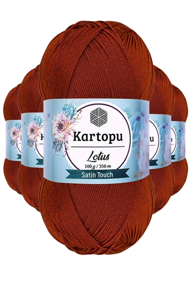 LitaeTrend 5 Adet Lotus Bikini Büstiyer Bluz Örgü İpi  K834 Taba - 1