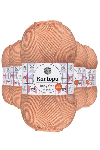 LitaeTrend 5 Adet Baby One Tüylenmeyen El Örgü İpi Yünü Yavruağzı K253 ürün görseli