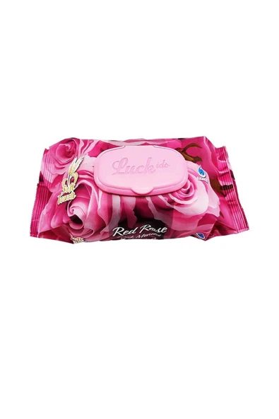 LitaeTrend 5 Paket Red Rose Islak Havlu Mendil 90 Adet Kapaklı Gül Kokulu - 2
