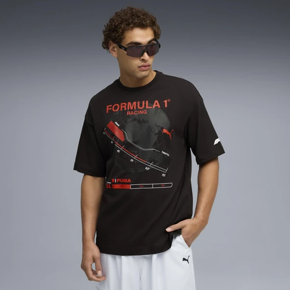 Puma 632655 F1 Graphic Tee - Relaxed Tişört Erkek T-Shirt - Resim 3