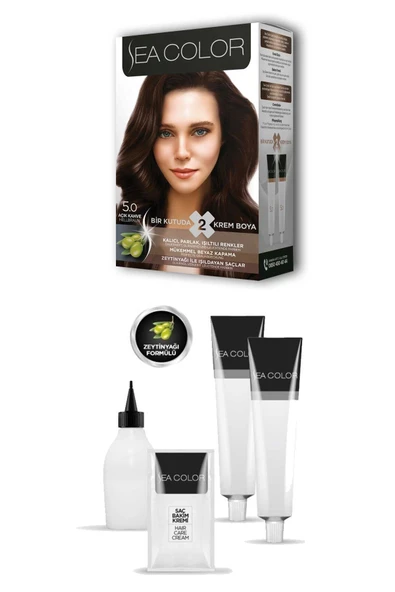 LitaeTrend 2 Tüp Krem Saç Boyası Seti Açık Kahve No:5.0 - Resim 2