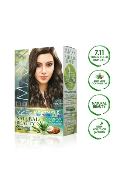 LitaeTrend Natural Beauty Amonyaksız Saç Boyası 7.11 Yoğun Küllü Kumral - Resim 3