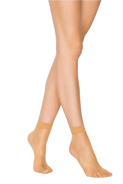LitaeTrend Fit 15 Soket Ince Parlak Kısa Çorap Ten
