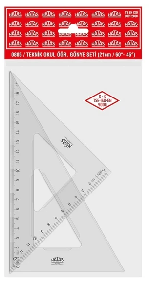 Supertrend Teknik Okul Öğrenci Gönye Seti 21 cm. 30-60-90 ve 45-45-90