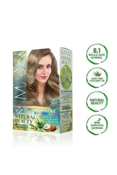 LitaeTrend 2 Paket Natural Beauty Amonyaksız Saç Boyası 8.1 Küllü Açık Kumral - Resim 3