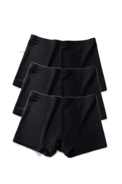 LitaeTrend 3 Adet Kadın Dikişsiz Görünmez İz Yapmaz Mini Şort Boxer Siyah - Resim 2