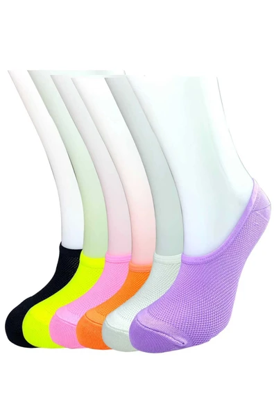 LitaeTrend 6 Adet Canlı Renk Kadın Spor Babet Çorap