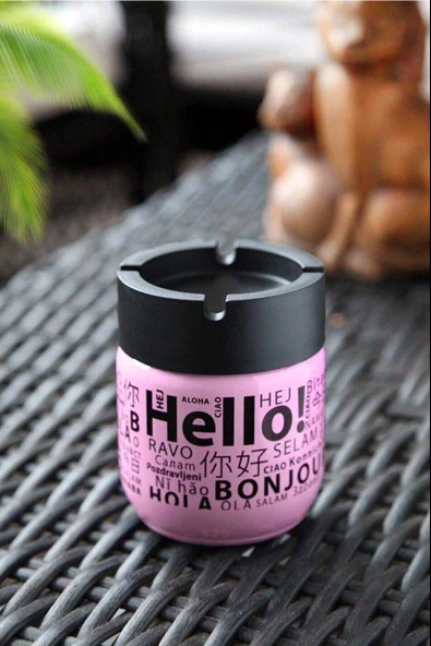 LitaeTrend Cam Kokusuz Küllük 425 Cc Hello Desenli Pembe - 1