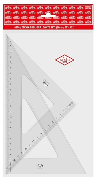 Supertrend Teknik Okul Öğrenci Gönye Seti 26 cm. 30-60-90 ve 45-45-90