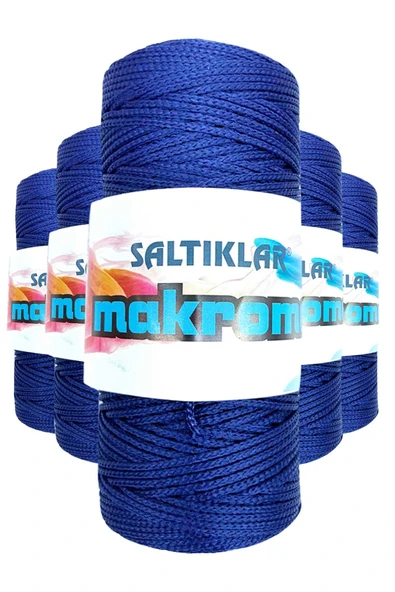 LitaeTrend 5 Adet Polyester Makrome İpi 370 Lacivert 100 gr ürün görseli 1