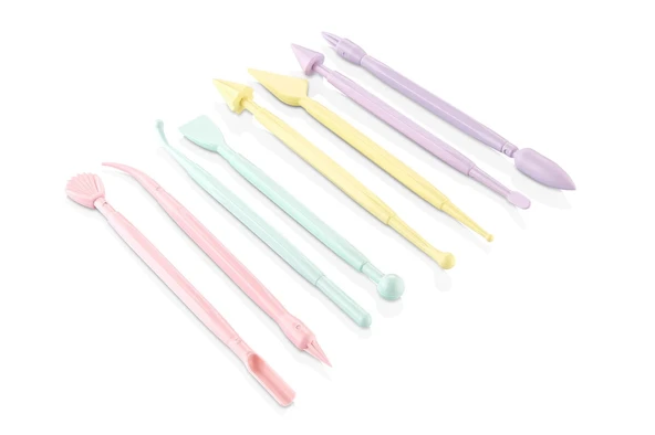 Plastik Polimer Kil Hamur Modelaj (Modelleme) Aleti Seti 8 Parça ürün görseli 1