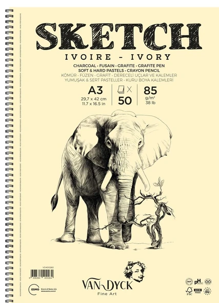Supertrend Sketch Ivory(Fildişi) Eskiz Çizim Defteri Yandan Spiralli 85 gr. A3 50 yp. ürün görseli
