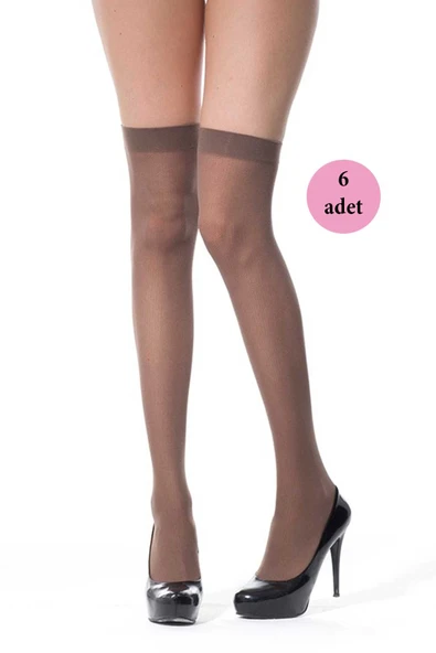 LitaeTrend 6 Adet Mus Kaçmaz Lastikli Çorap 70 denye 86 Vizon ürün görseli 1