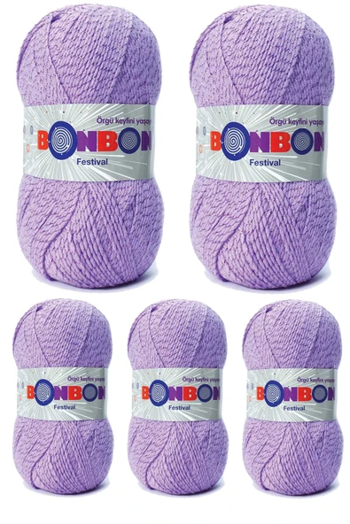 LitaeTrend 5 Adet Festival Simli Örgü İpi Yünü Renk No:205 ürün görseli 1