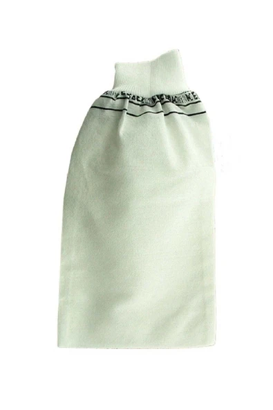 LitaeTrend 2 Adet Kalın Siyah ve Beyaz Hamam Kesesi 25x17 Cm - Resim 2