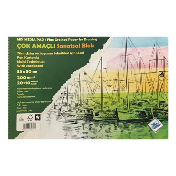 Supertrend Resim Defteri Fon Kartonlu 35x50 200 Gr.20+10 Yp. (SD-405) ürün görseli