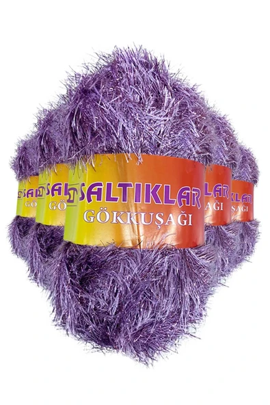 LitaeTrend 5 Adet Gökkuşağı El Örgü İpi Yünü 25 ürün görseli 1