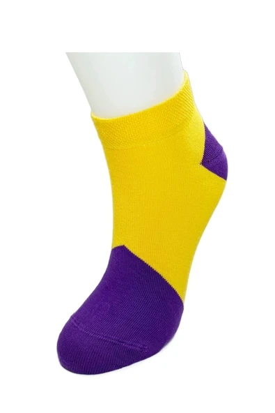 LitaeTrend 3 Çift Geometrik Desen Renkli Pamuklu Kadın Bilek Çorap - Resim 4