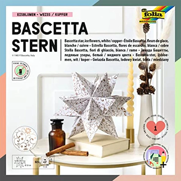 Supertrend Bascetta Stern Çift Taraflı Origami Kağıdı 15x15 cm. 32 Yaprak KIŞ MOTİFİ GRİ ürün görseli