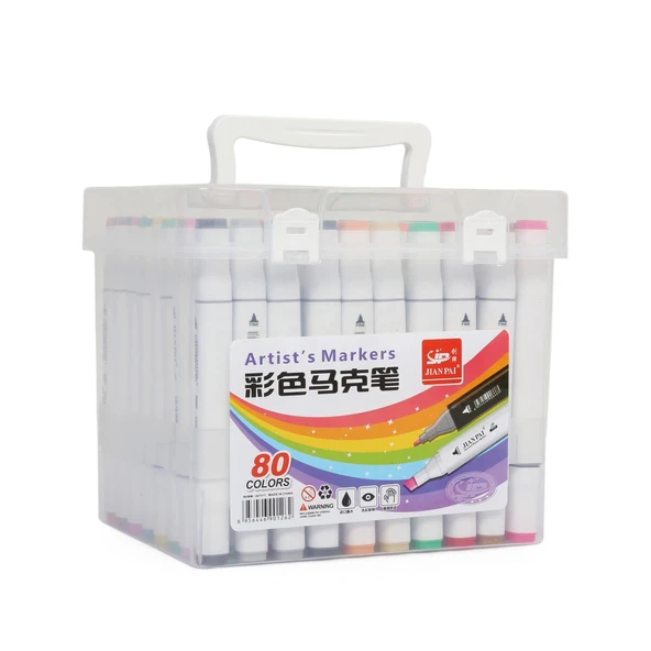 Supertrend Çift Uçlu Marker Kalem Seti 80 Renk ürün görseli 1