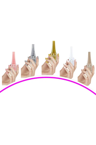 LitaeTrend 5 Adet Keratinli Besleyici Oje 14 ml SET7 - 1