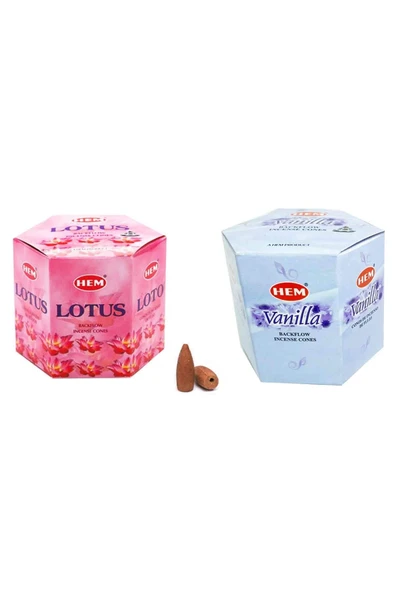 LitaeTrend 10 Adet Geri Akış Backflow Şelale Tütsü Konisi Tütsü Back Lotus Vanilla - 1