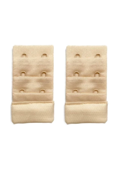 LitaeTrend 2 Adet Agraf Sütyen Uzatma Kopçası 3 Sıra / 2 Kanca Ten ürün görseli 1