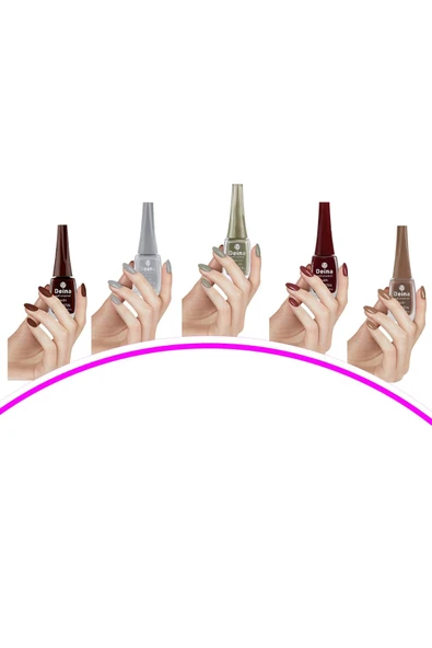LitaeTrend 5 Adet Keratinli Besleyici Oje 14 ml SET12 - 1