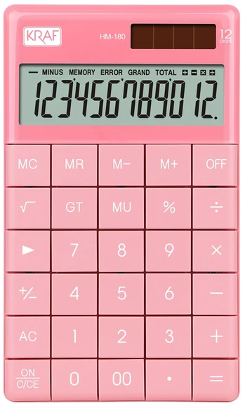 Supertrend Supertrendaüstü Hesap Makinesi 12 Hane PEMBE
