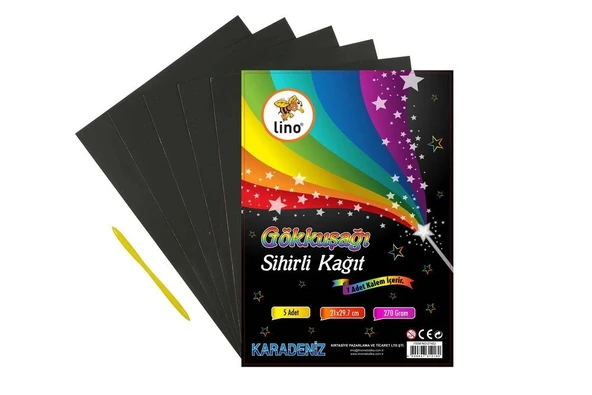 Supertrend Sihirli Kağıt Kazıma (Gökkuşağı) 5'li Paket 20x30 cm. ürün görseli