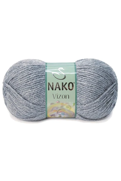 LitaeTrend 5 Adet Vizon Premium Akrilik El Örgü İpi Yünü Renk No:194 Sis Gri - Resim 2