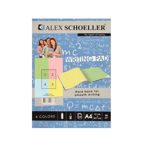 Supertrend A4 Renkli Bloknot 80 gr. Kareli 60'lı ürün görseli