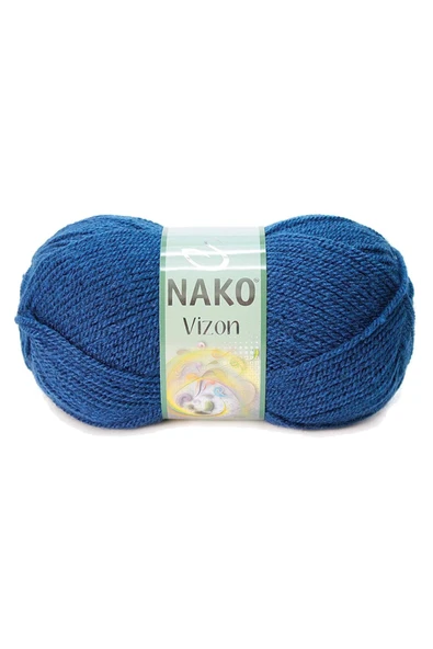 LitaeTrend 5 Adet Vizon Premium Akrilik El Örgü İpi Yünü Renk No:517 Orta Mavi - Resim 2