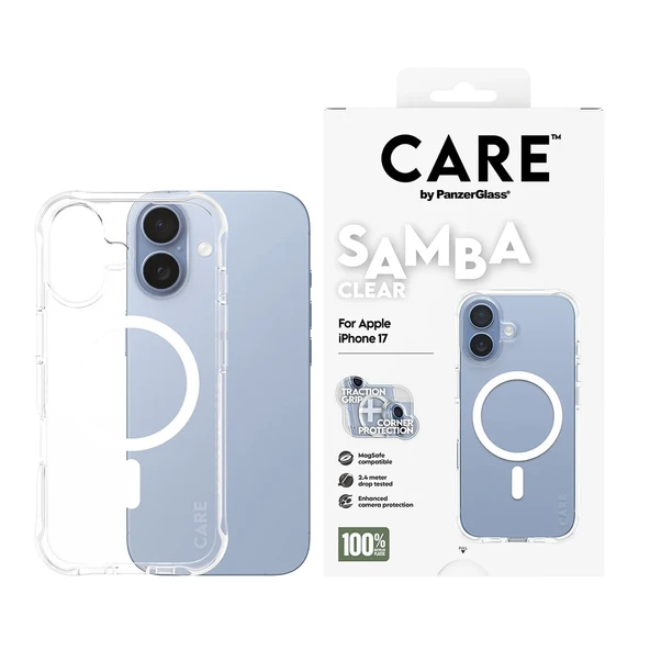 Panzerglass CARE Apple iPhone 17 Fashionable Case Samba Şeffaf Magsafe Kılıf - 1