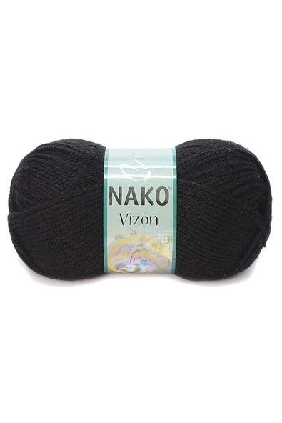 LitaeTrend 5 Adet Vizon Premium Akrilik El Örgü İpi Yünü Renk No:217 Siyah - Resim 2
