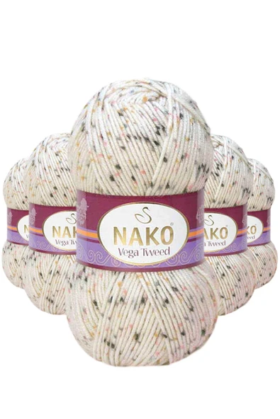 LitaeTrend 5 Adet Vega Tweed Premium Akrilik El Örgü İpi Yünü No: 31752 ürün görseli