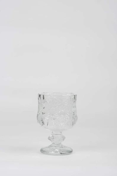 LitaeTrend Ayaklı Kahve Yanı Bardağı Kristal Kesim Shot Bardak 7cm x 4 cm 6 Lı Set - Resim 3