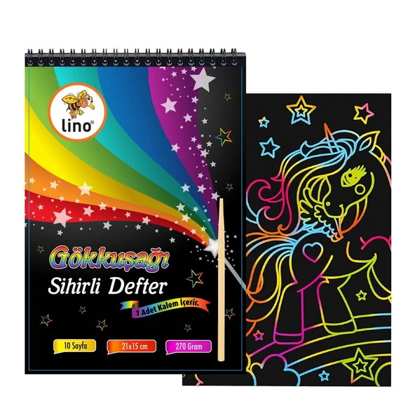 Supertrend Sihirli Kağıt Kazıma (Gökkuşağı) Defteri A5 10 yaprak ürün görseli