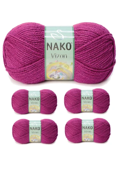 LitaeTrend 5 Adet Vizon Premium Akrilik El Örgü İpi Yünü Renk No:6964 Küpeli ürün görseli 1