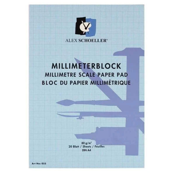 Supertrend Milimetrik Blok Mavi A4 20 yaprak ürün görseli